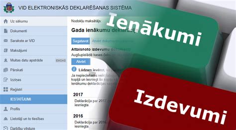 VID: Gada ienākumu deklarācijas aicinām iesniegt elektroniski un .